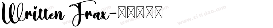 Written Frax字体转换